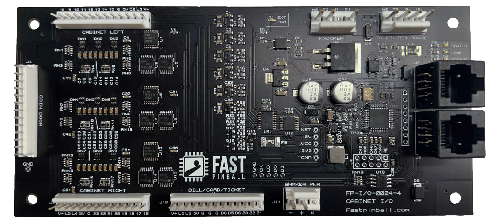 FAST Pinball Cabinet I/O node board